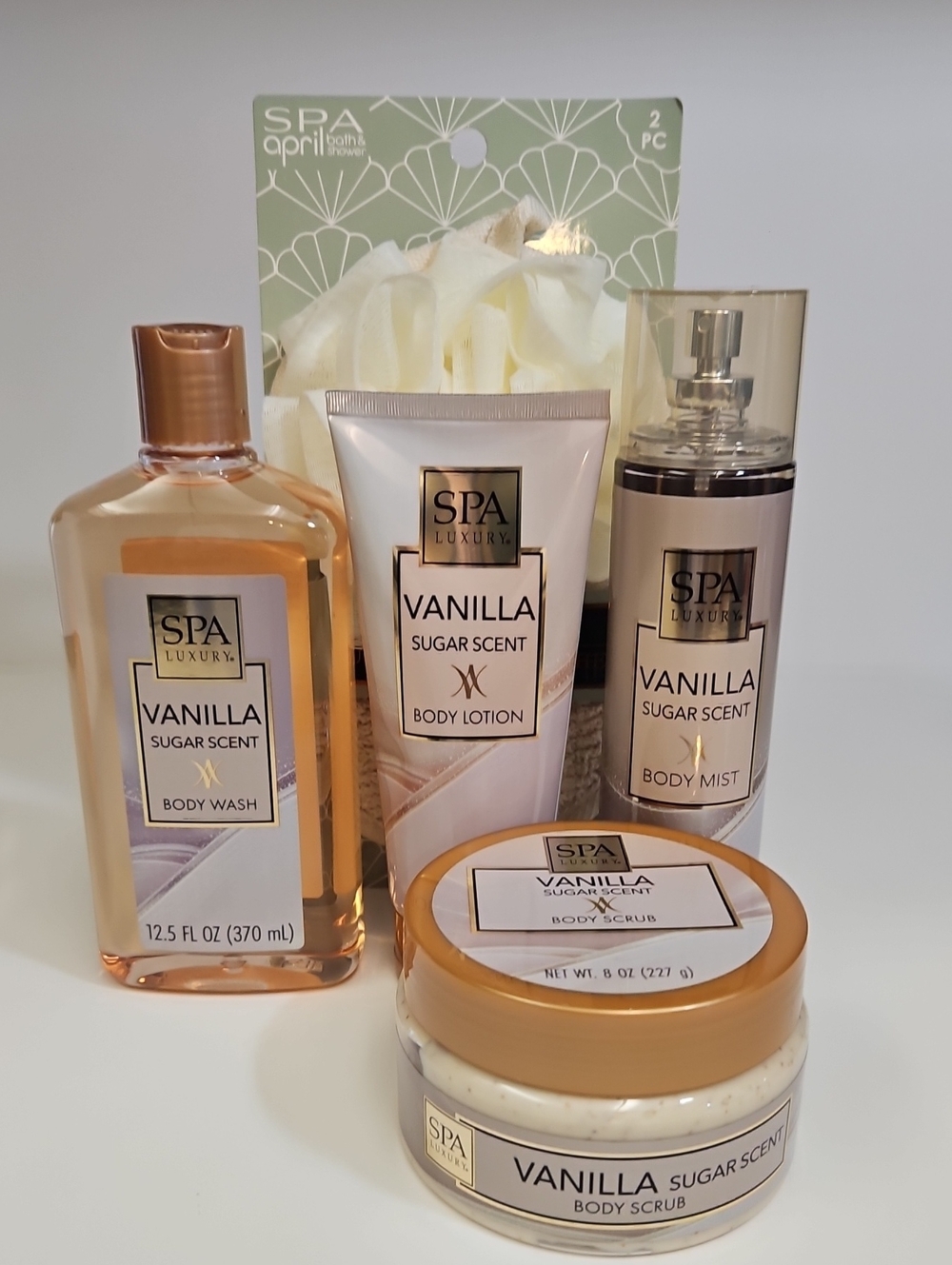 SPA LUXURY VANILLA SUGAR SCENT BATH & BODY 5-PIECE GIFT SET